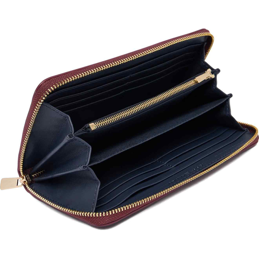 Product Tommy Hilfiger Women's Large Wallet TH Icon Large Zip-Around Burgundy base image