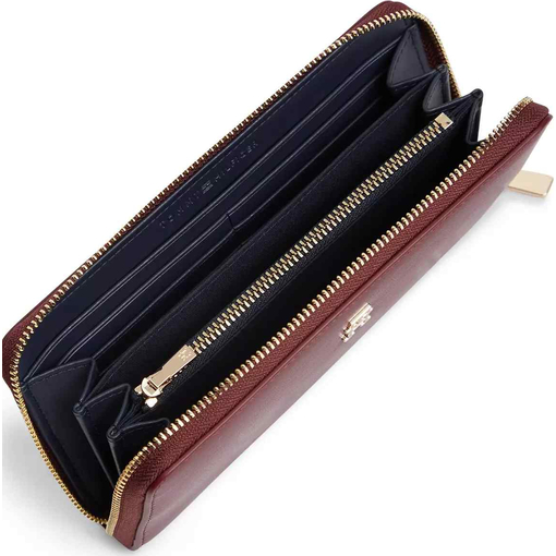 Product Tommy Hilfiger Women's Large Wallet TH Icon Large Zip-Around Burgundy base image