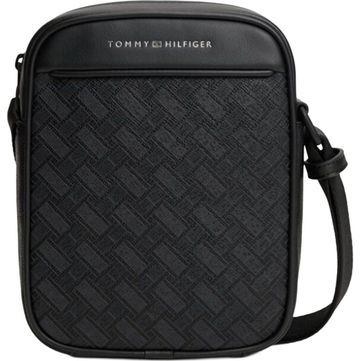 Product Tommy Hilfiger Men's Small Bag TH Modern Monogram Mini Reporter Black base image