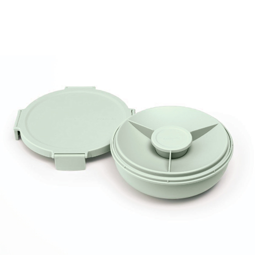 Product Brabantia Make & Take Δοχείο Φαγητού με Χώρισμα Πλαστικό Στρογγυλό 21x7.5cm Πράσινο 1.3L base image
