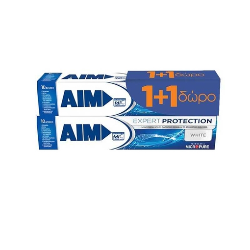 Product AIM Expert Protection White Toothpaste 75ml 1+1 base image