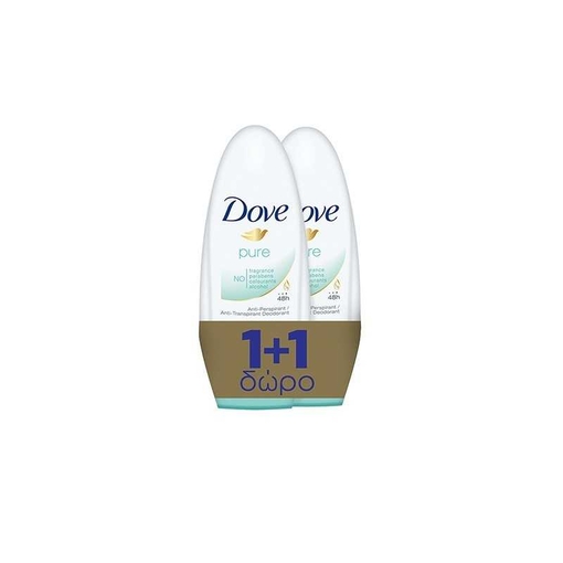 Product Dove Pure Deodorant Roll-on 50ml - Gentle and Effective Protection base image