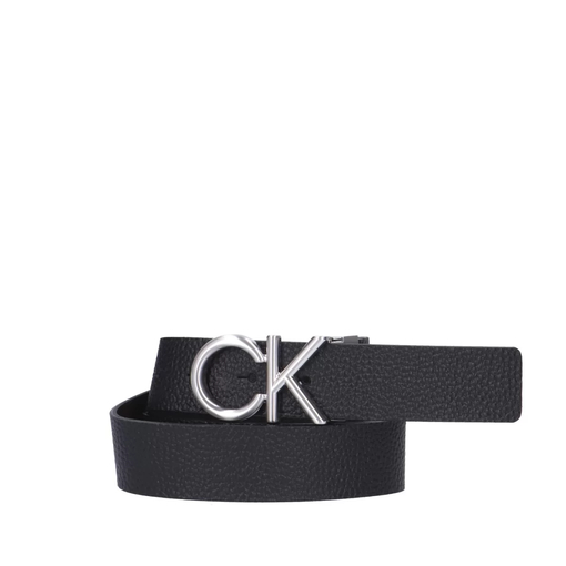 Product Calvin Klein Men's Timeless Leather Belt In Black Adjustable Reversible CK Metal Bombe PB 35mm Black base image