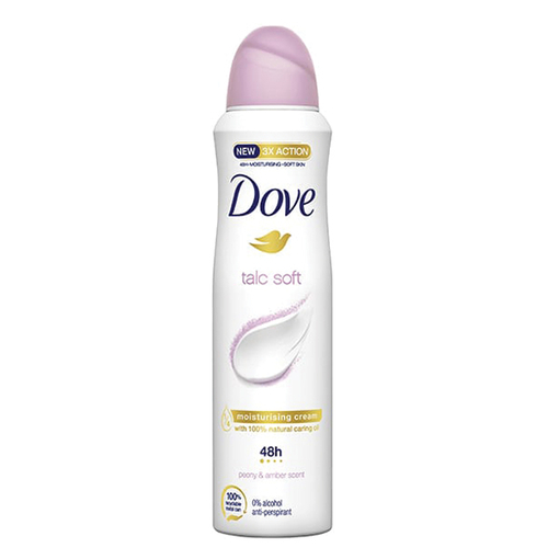 Product Dove Deo Talc Soft Deodorant Spray 150ml base image