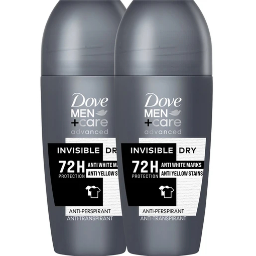 Product Dove Men Advanced Invisible Dry Roll-On 50ml - 1+1 base image
