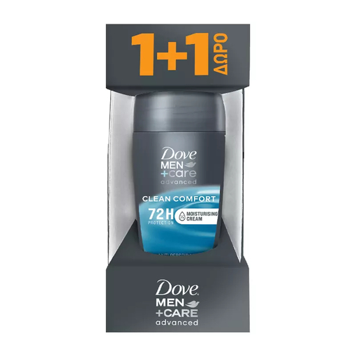 Product Dove Men Advanced Clean Comfort Roll-On 50ml - 1+1 base image