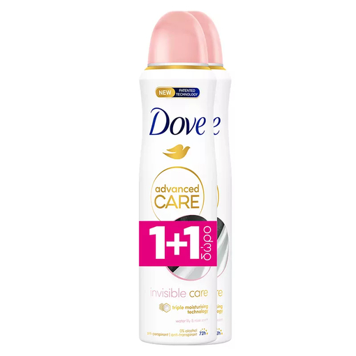 Product Dove Advanced Invisible Care Deodorant Spray 150ml - 1+1 base image