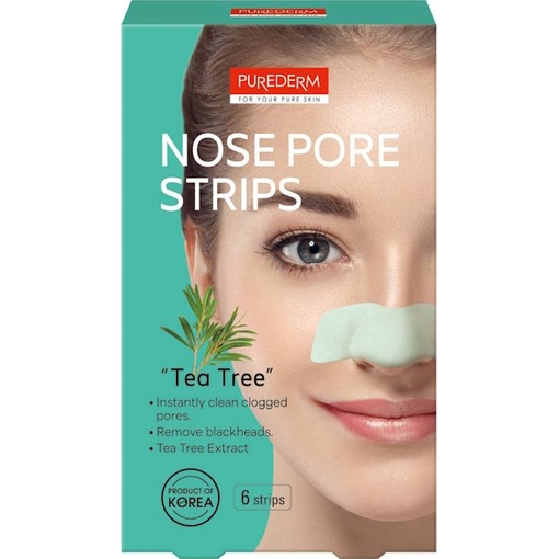 Product Purederm Nose Pore Strips Tea Tree 6 pcs base image