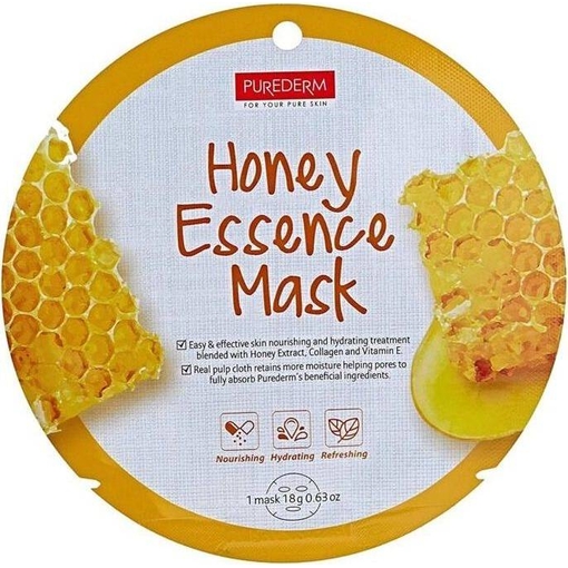 Product Purederm Honey Collagen Mask Sheet Μάσκα Προσώπου Με Μέλι & Κολλαγόνο 18g base image