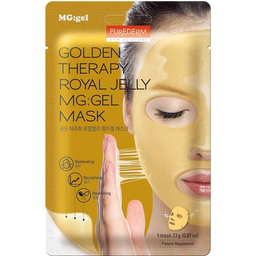 Product Purederm Golden Therapy Royal Jelly MG:Gel Mask Μάσκα Προσώπου Με Βασιλικό Πολτό 23g base image