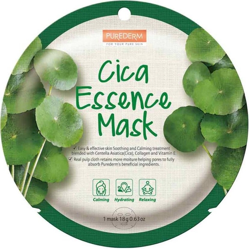 Product Purederm Cica Essence Mask Sheet Καταπραϋντική Μάσκα Προσώπου Με Cica 18g base image