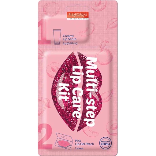 Product Purederm Multi-Step Lip Care Kit Σετ Περιποίησης Χειλιών Scrub & Μάσκα 5.2g base image