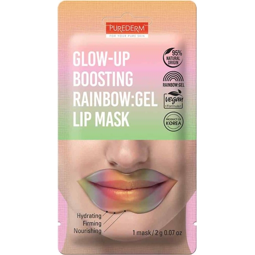 Product Purederm Glow-Up Boosting Rainbow:Gel Lip Mask Μάσκα Χειλιών Υδρογέλης 2g base image