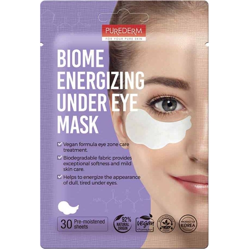 Product Purederm Biome Energizing Under Eye Mask Vegan Probiotic Eye Patches 30 pcs base image