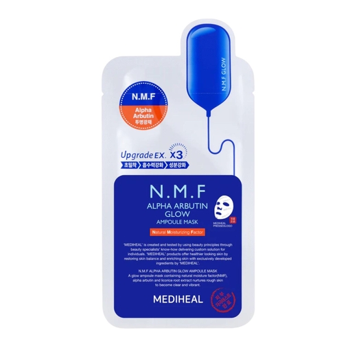 Product Mediheal The N.M.F Alpha Arbutin Glow Ampoule Mask Μάσκα Προσώπου για Λάμψη 27ml base image