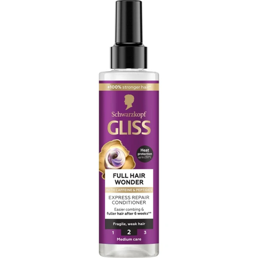 Product Gliss Full Hair Wonder Express Repair Conditioner Σπρέι Μαλλιών Αναδόμησης Για Εύθραυστα Μαλλιά 200ml base image