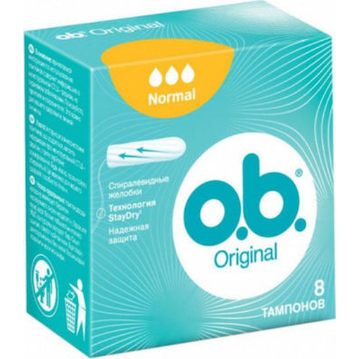 Product O.B. Tampons ProComfort Curved Grooves for Normal Flow 8pcs base image