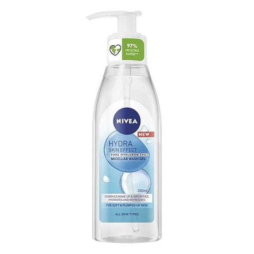 Product Nivea Hydra Skin Effect Micellar Wash Gel Γέλη Καθαρισμού & Μακιγιάζ 150ml base image