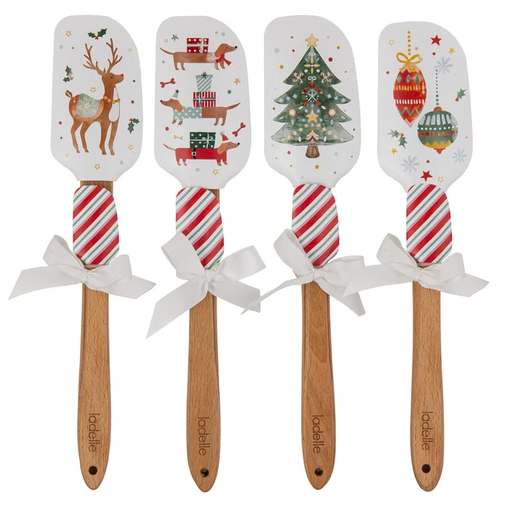 Product Ladelle Silicone Spatula/Silicone Spatula with Wooden Handle 30cm & 20cm Dasher Set 2pcs base image