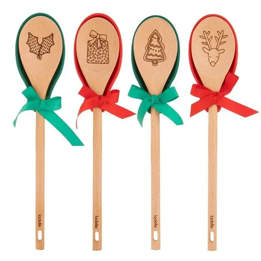 Product Ladelle Spoon Spoon Wooden Spoon with Silicone Base 24cm & Towel 45x70cm Set 3pcs base image