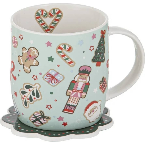 Product Ladelle Festive Fun Mug & Coaster Set Χριστουγεννιάτικο Σετ Κούπα 350ml & Σουβέρ base image