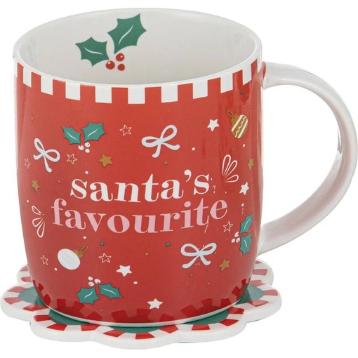 Product Ladelle Festive Fun Mug & Coaster Set Χριστουγεννιάτικο Σετ Κούπα 350ml & Σουβέρ base image