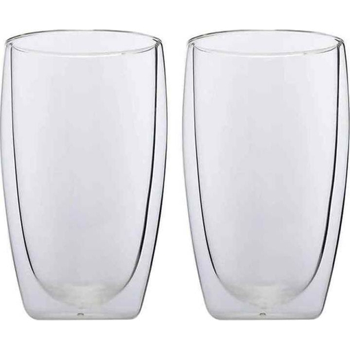 Product Maxwell & Williams Set of 2 Double Walled Borosilicate Glass Blend 450ml Clear base image