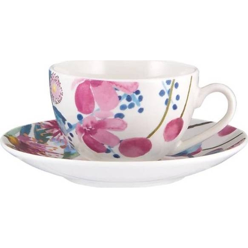 Product Maxwell & Williams Royal Botanic Gardens Eucalyptus Bloom Coupe Demi Cup & Saucer Espresso 100ml base image
