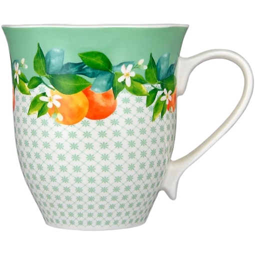 Product Casa Domani Jardino Scallop Vibrant Design Κούπα Πορσελάνης Πολύχρωμη 440ml - Green base image