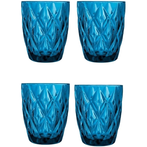 Product Casa Domani Deanna Blue Σετ Ποτηριών Χαμηλά Old Fashion 275ml 4τμχ - Μπλε base image