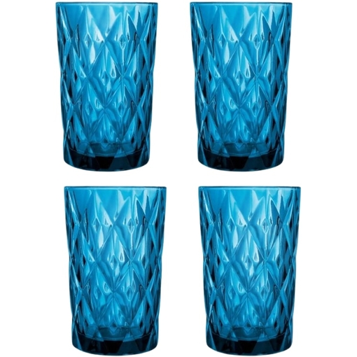 Product Casa Domani Deanna Blue Σετ Ποτηριών Αναψυκτικού/Νερού High Ball 340ml 4τμχ - Μπλε base image