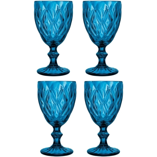 Product Casa Domani Deanna Blue Σετ Ποτηριών Κρασιού 335ml 4τμχ - Μπλε base image
