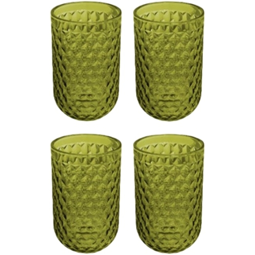 Product Casa Domani Caterina Green Σετ Ποτηριών Ψηλά Highball 425ml 4τμχ - Πράσινο base image