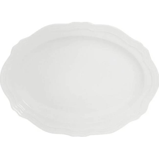 Product Casa Domani Florence Scallop Rim Oval Serving Plate 23.5cm - White base image