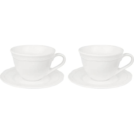 Product Casa Domani Florence Scallop S/2 Σετ Φλιτζάνια & Πιατάκια Espresso Λευκό 90ml base image