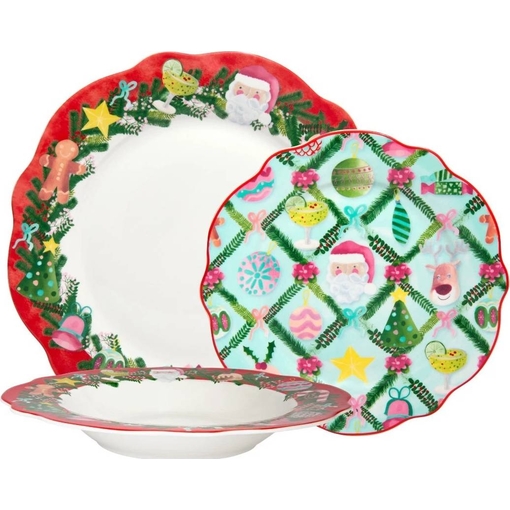 Product Maxwell & Williams Scallop 12pcs Multicolored Dinnerware base image