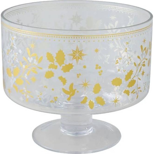 Product Maxwell & Williams Christmas Trifle Bowl with Foot 20cm - White base image