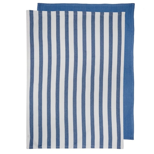 Product Ladelle Kitchen Towels 50x70cm Blue Cotton/Bamboo Viscose Raya - Set of 2 pieces base image