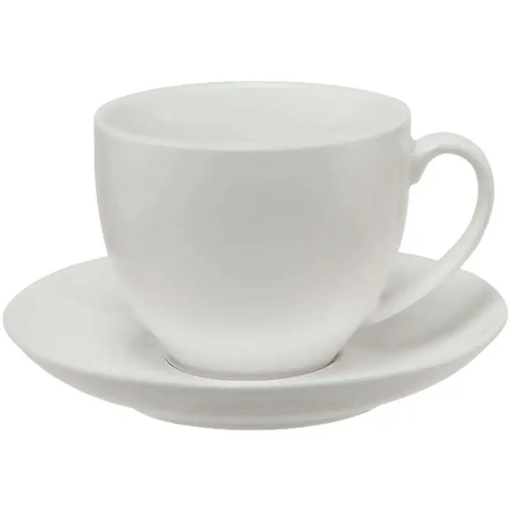 Product Maxwell&williams Brown Cup and Saucer White Basics 260ml White base image