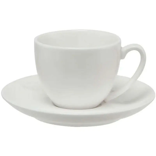 Product Maxwell&williams Coffee Cup With Saucer Coupe White Basics 100ml White base image