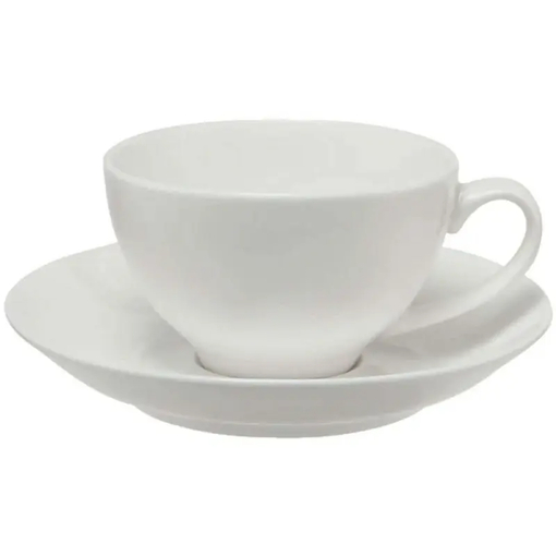 Product Maxwell&williams Cappuccino Cup and Saucer Coupe White Basics 200ml White base image