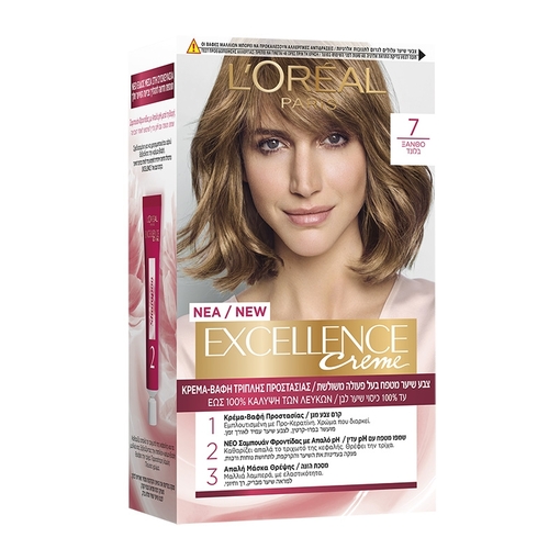 Product L'Oreal Excellence Creme Βαφή Μαλλιών 48ml | Απόχρωση 7.0 Ξανθό base image