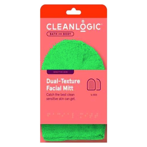 Product Cleanlogic Bath and Body Dual-Texture Facial Mitt Sensitive Skin base image