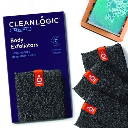 Product Cleanlogic Detoxify Body Exfoliator With Carbon Set of 3 Grey/Black base image