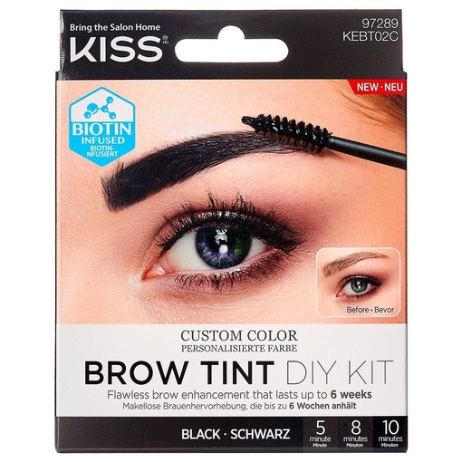 Product Kiss Custom Color Brow Tint DIY Kit 5g - Black base image