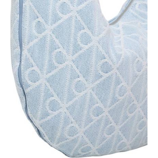 Product Calvin Klein Women's Large Emblem All Over Print Denim Hobo Bag Blue base image