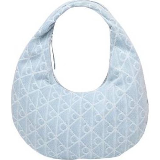 Product Calvin Klein Women's Large Emblem All Over Print Denim Hobo Bag Blue base image