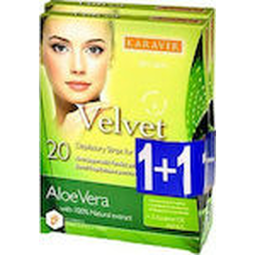 Product Velvet Ταινίες Αποτρίχωσης για το Πρόσωπο για Ευαίσθητες Επιδερμίδες Aloe Vera 40τμχ 1+1 base image