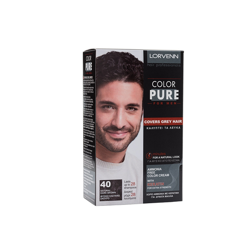Product Lorvenn Color Pure Men Set 40ml - Νο 40 Καστανό base image